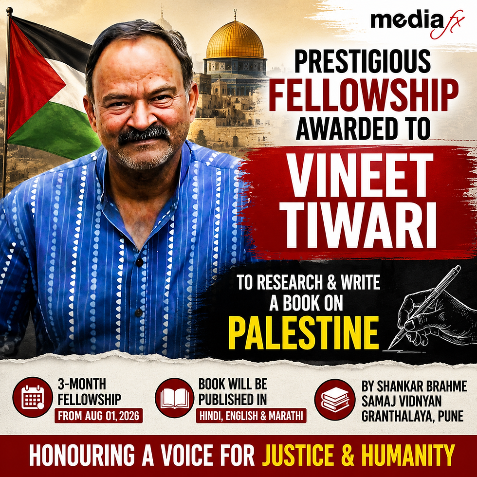 Vineet Tiwari Awarded Prestigious Shankar Brahme Fellowship To Research And Author Book On Palestine