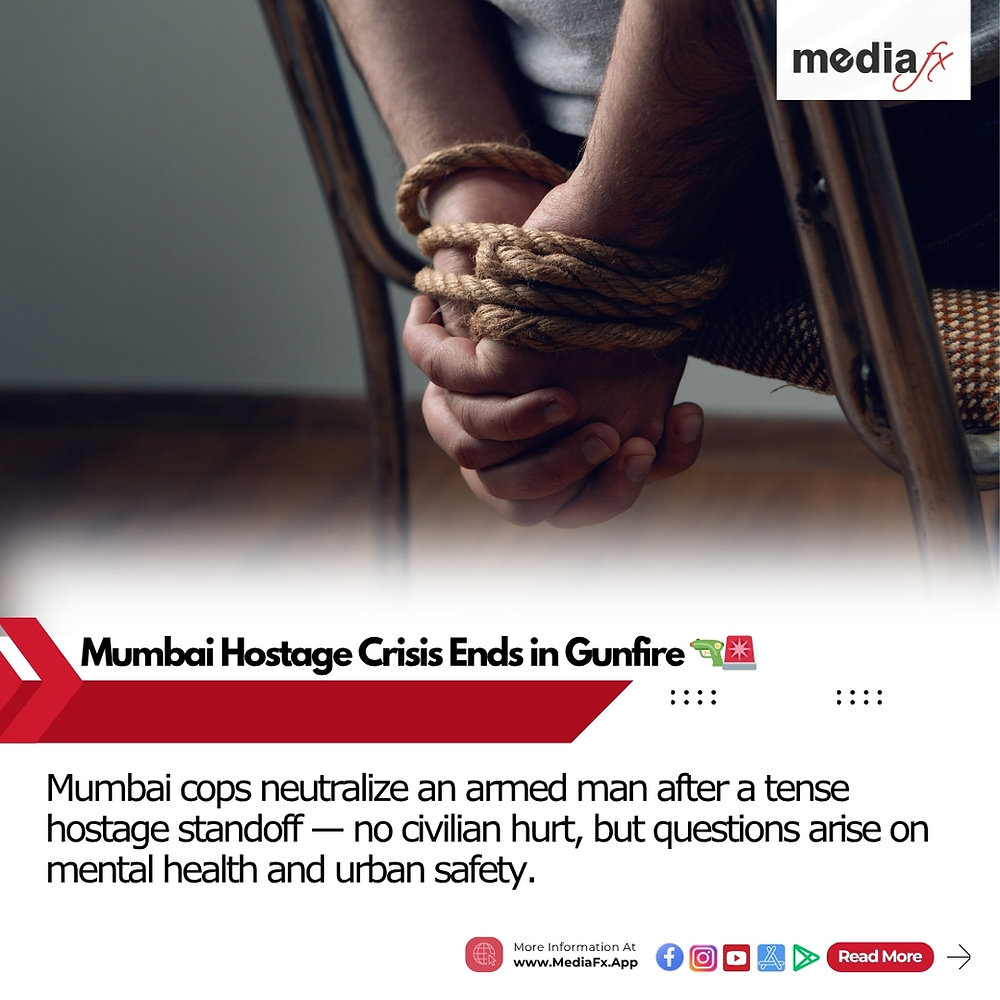 📰 Mumbai Hostage-Taker Shot Dead After Firing at Police 🚨🔫