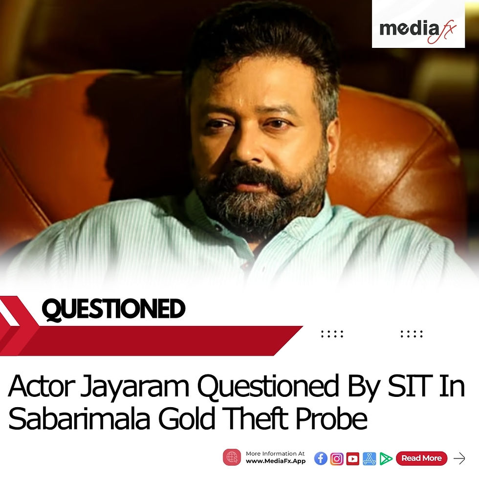 Why Actor Jayaram Being Questioned In Sabarimala Gold Theft Case Matters