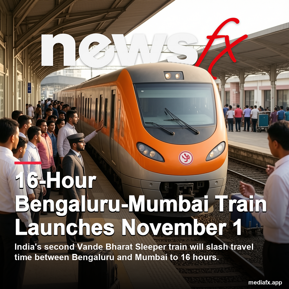India's Second Vande Bharat Sleeper to Cut Bengaluru-Mumbai Travel Time to 16 Hours