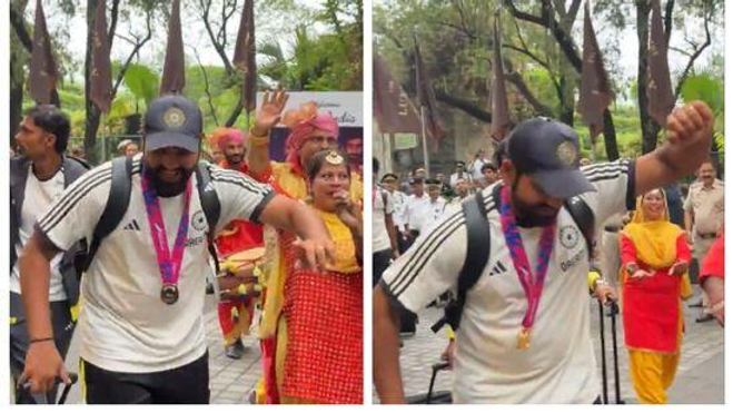 #DelhiCelebrations: Rohit Sharma Dances with T20 World Cup Trophy! 🏆💃