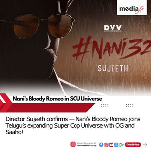 📰 Nani’s ‘Bloody Romeo’ Joins the SCU Universe — Sujeeth Confirms! 🔥🎥
