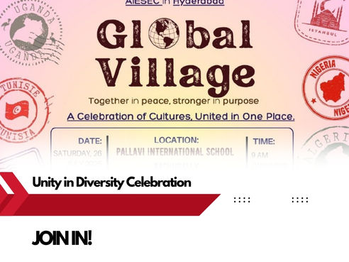 🌍 Global Village Fiesta: Hyderabad’s Youth Unite in Ultimate Cultural Fusion! 🎉