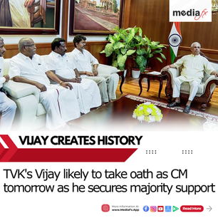 Vijay set to take oath as Tamil Nadu CM after historic TVK victory