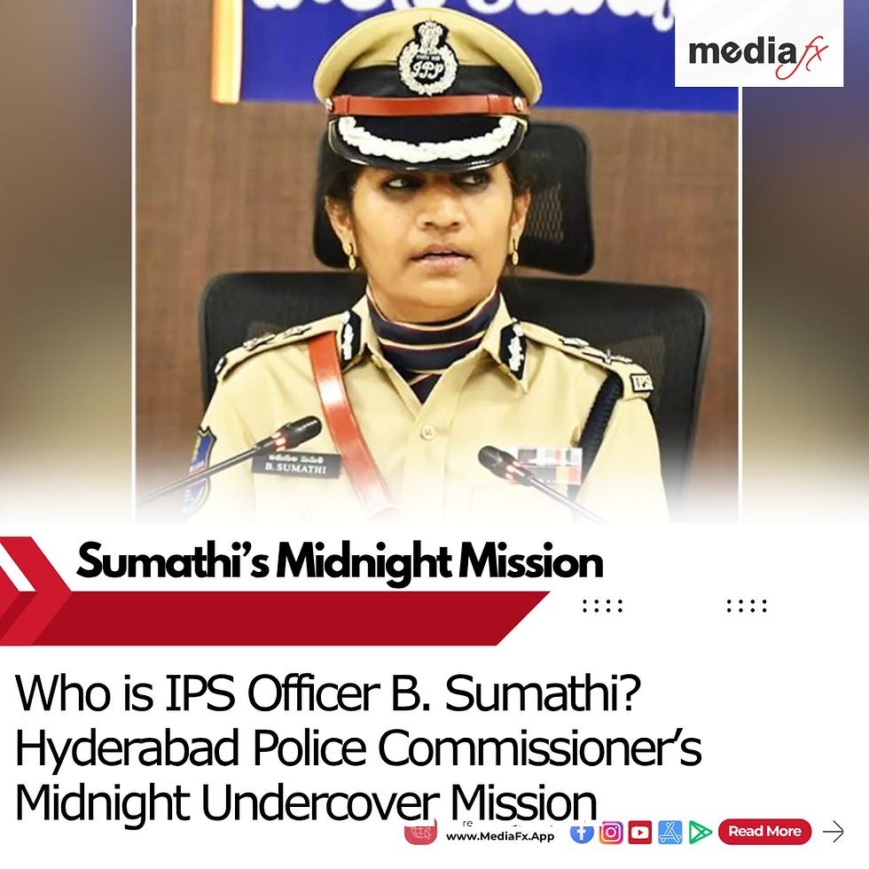 Who is IPS Officer B. Sumathi? The Hyderabad Police Commissioner Who Went Undercover at Midnight