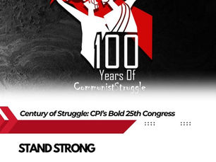 Brief on the Draft Political Resolution for the 25 th Congress of the Communist Party ofIndia, September 21 to 25, 2025 in Chandigarh.