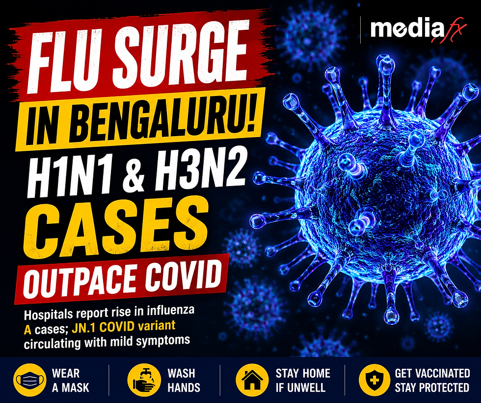 Flu Cases Surge in Bengaluru: H1N1 and H3N2 Outpace COVID-19