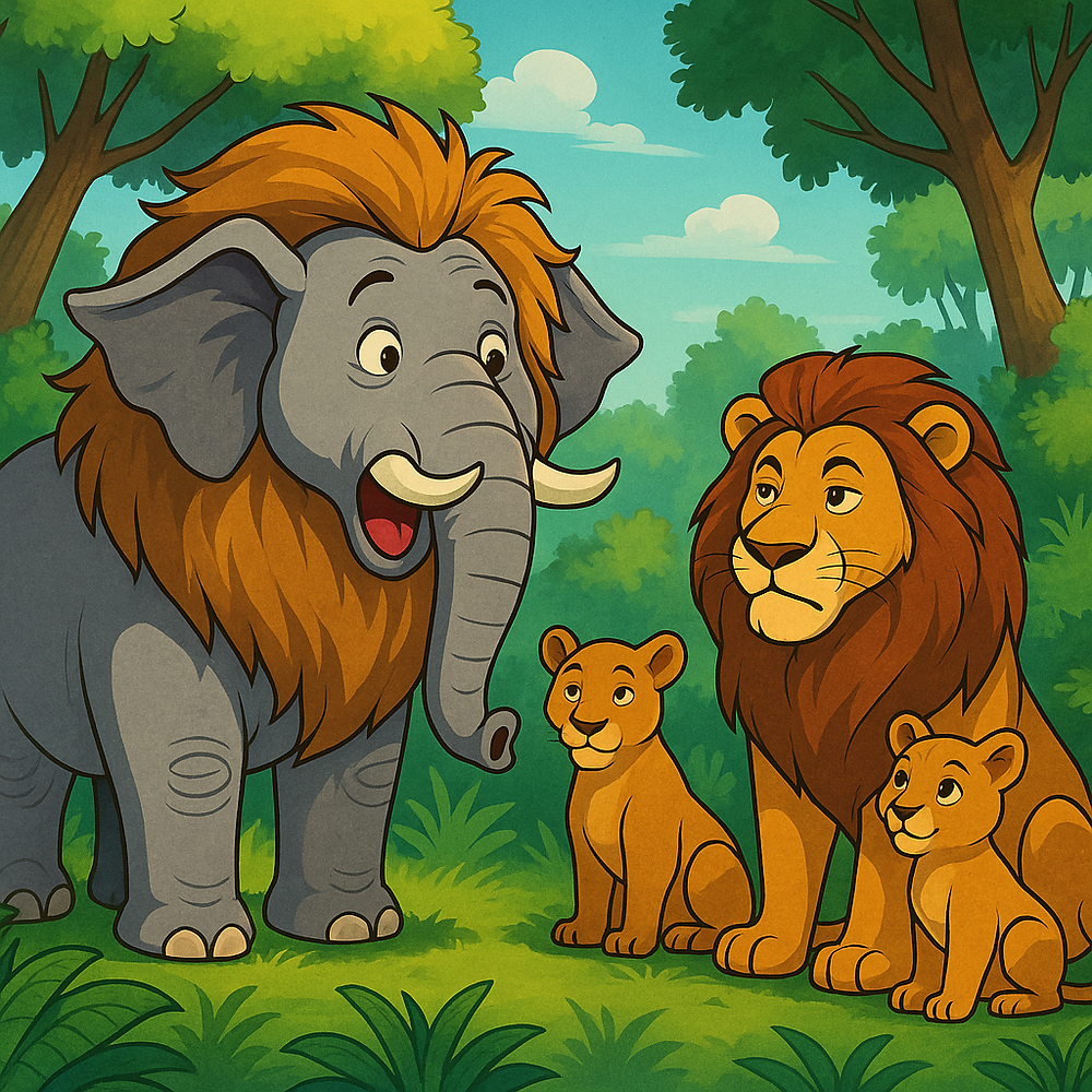 ππ The Tale of Gajendra: The Elephant Who Wanted to Be a Lion π¦πΏ