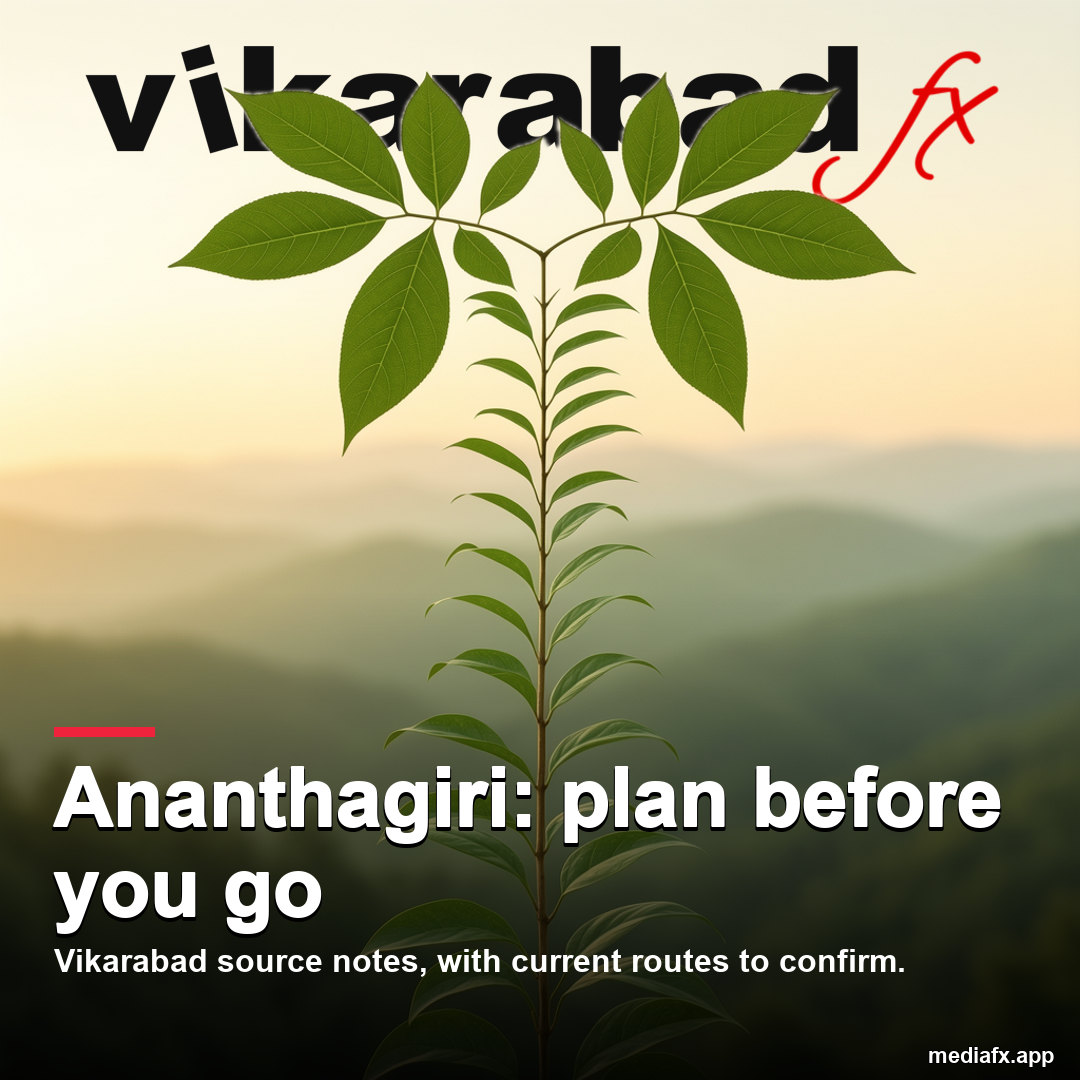 Ananthagiri: plan before you go — representative AI-generated editorial visual, not an actual location photograph.