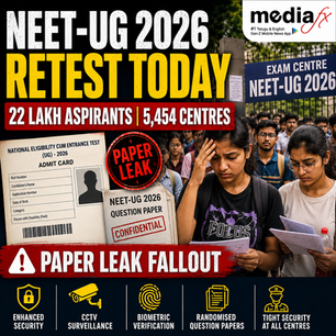 NEET‑UG 2026 Retest Begins Today At 5,454 Centres As 22 Lakh Candidates Sit For Exam