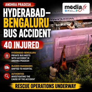 40 Injured as Hyderabad–Bengaluru Bus Meets With Accident in Andhra