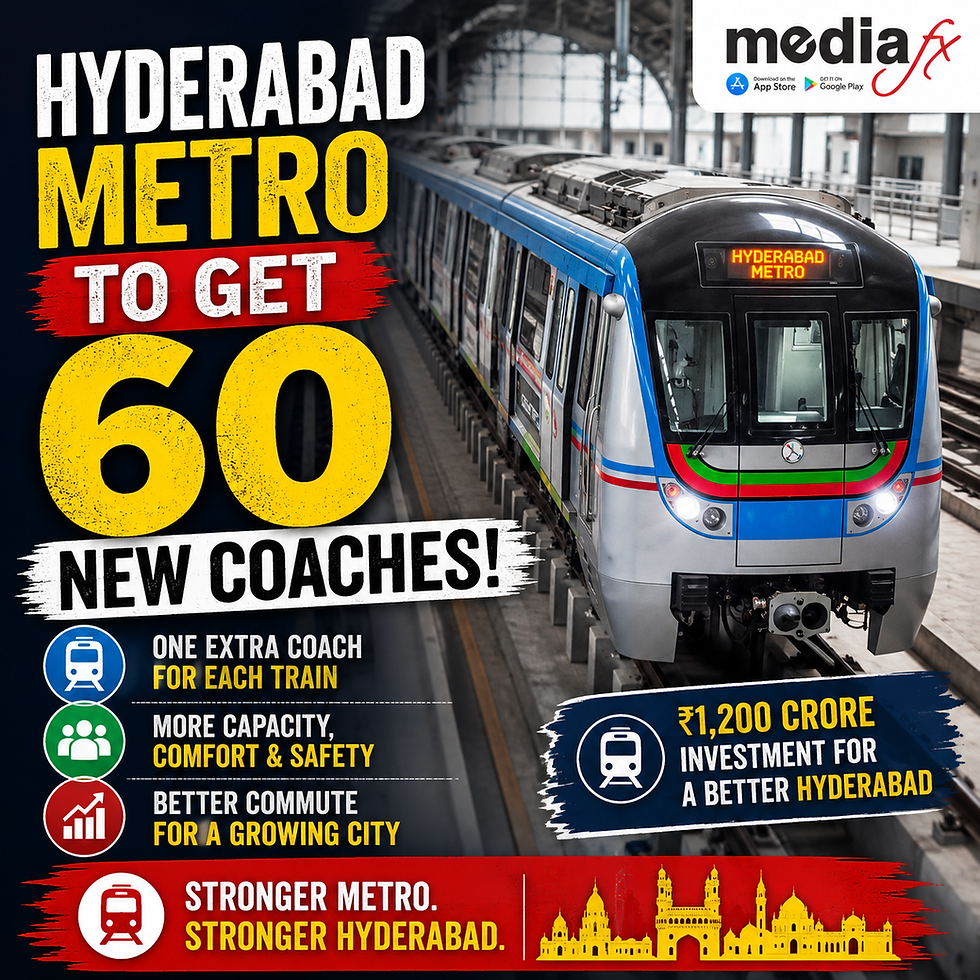 Hyderabad Metro Is Getting Bigger: 60 New Coaches Coming