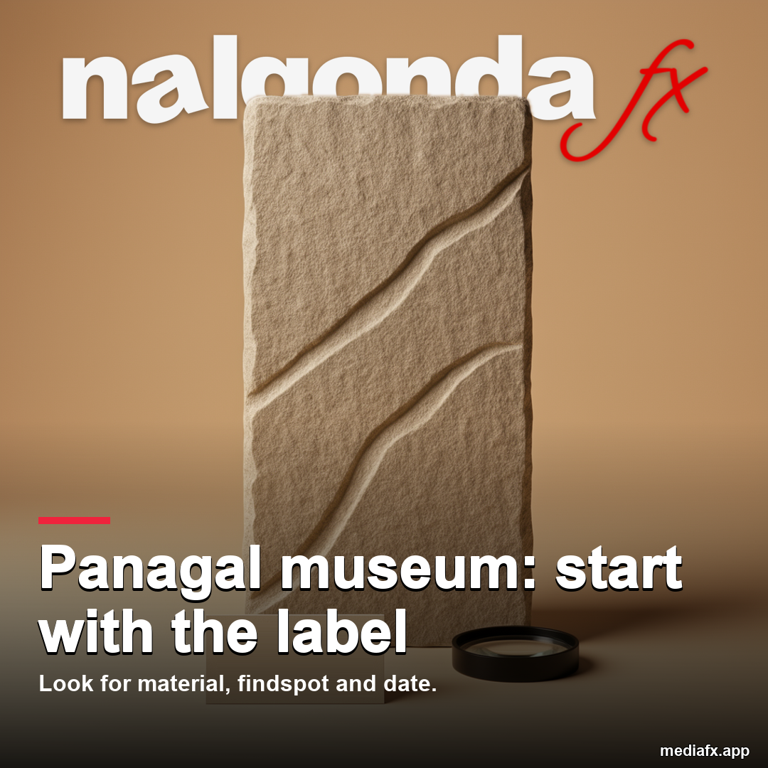 Panagal museum: start with the label — representative AI-generated editorial visual, not an actual location photograph.