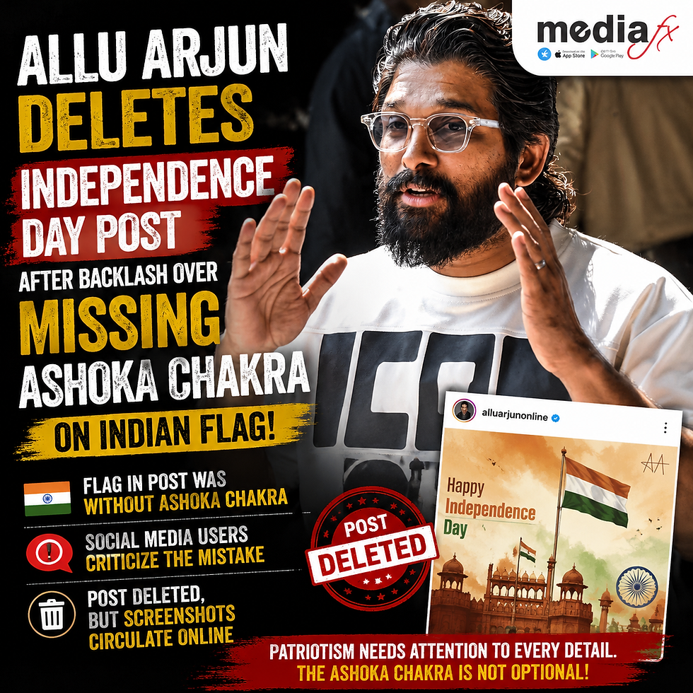 Flag Without Ashoka Chakra? Allu Arjun Deletes Independence Day Post
