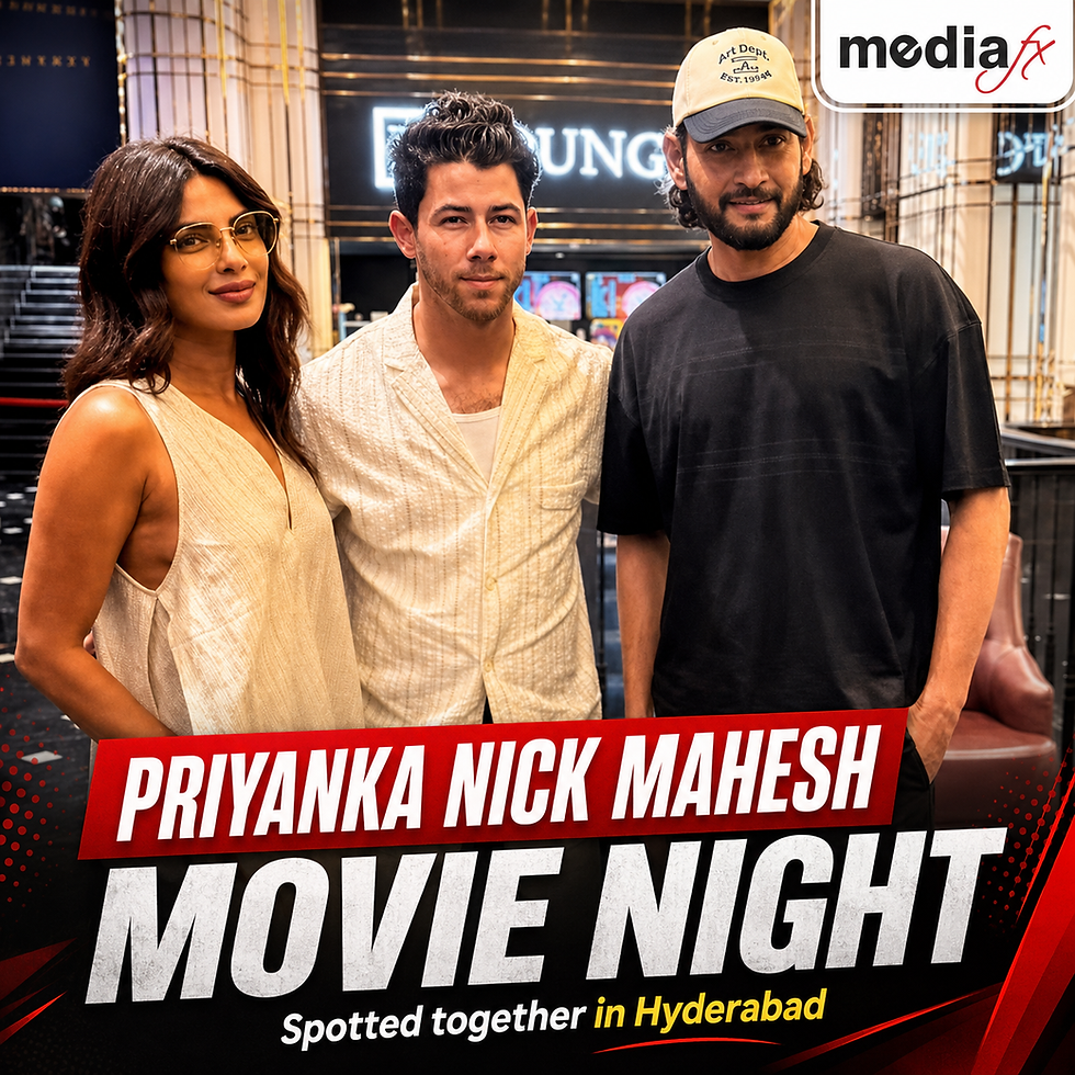 Priyanka, Nick and Mahesh Babu’s Hyderabad Movie Night!