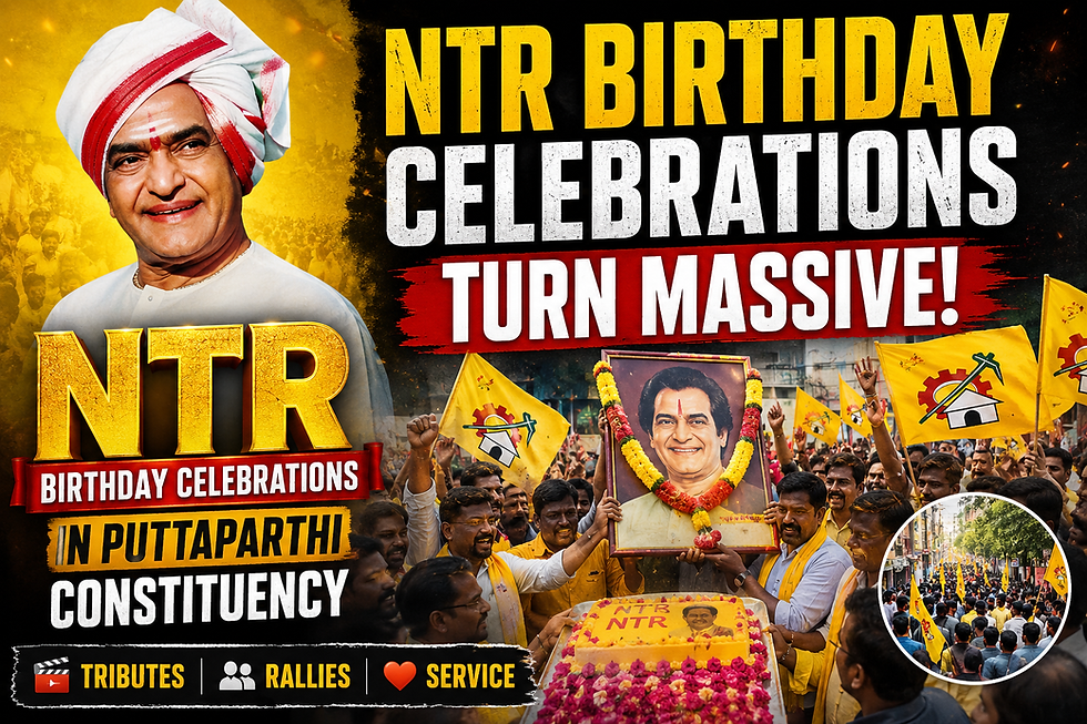 NTR Birthday Celebrations Turn Massive In Puttaparthi