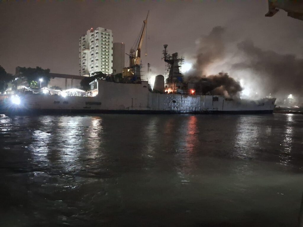 Fire Breaks Out on Indian Navy Warship INS Brahmaputra