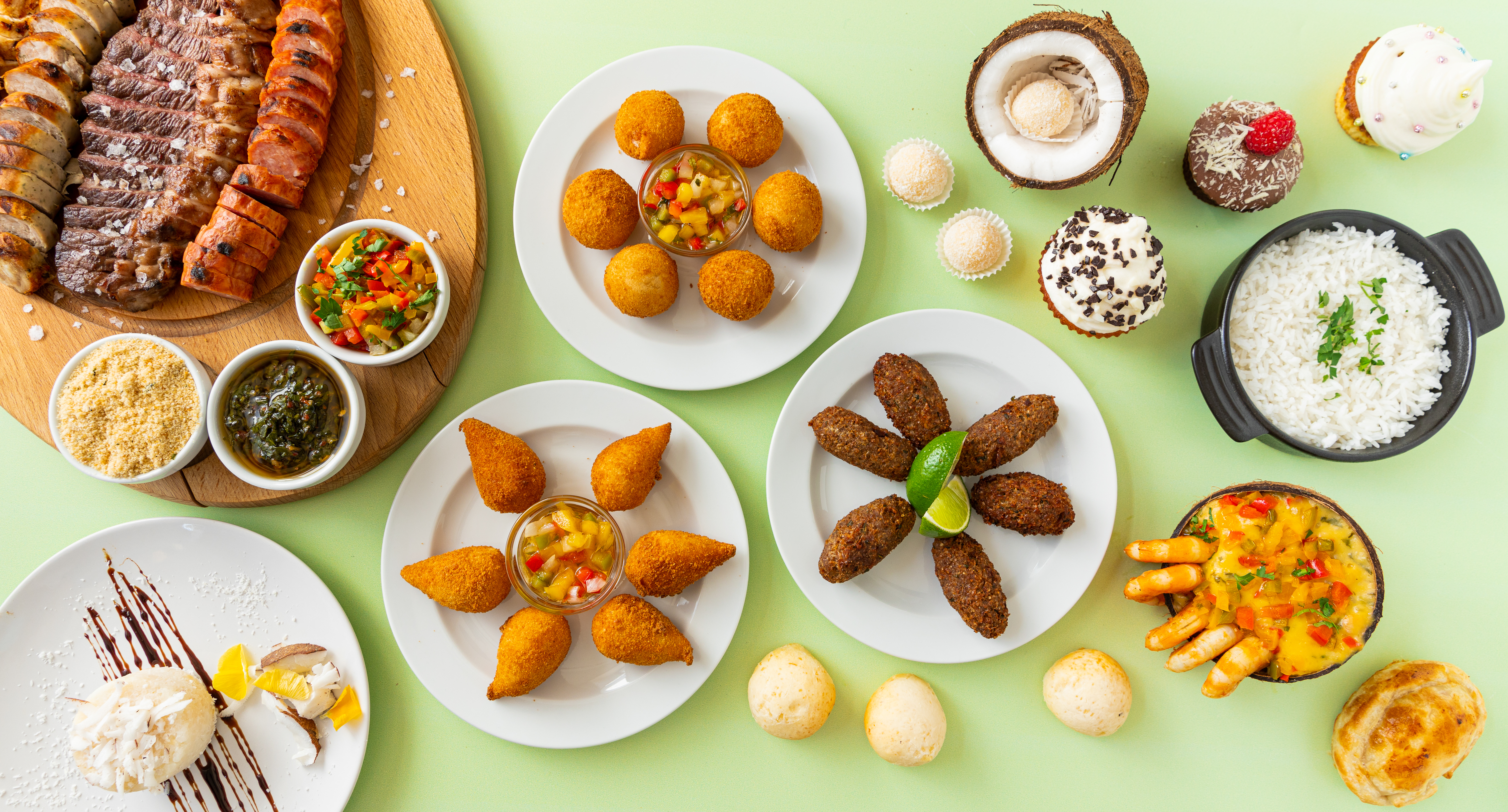 Arranged Food and Objects