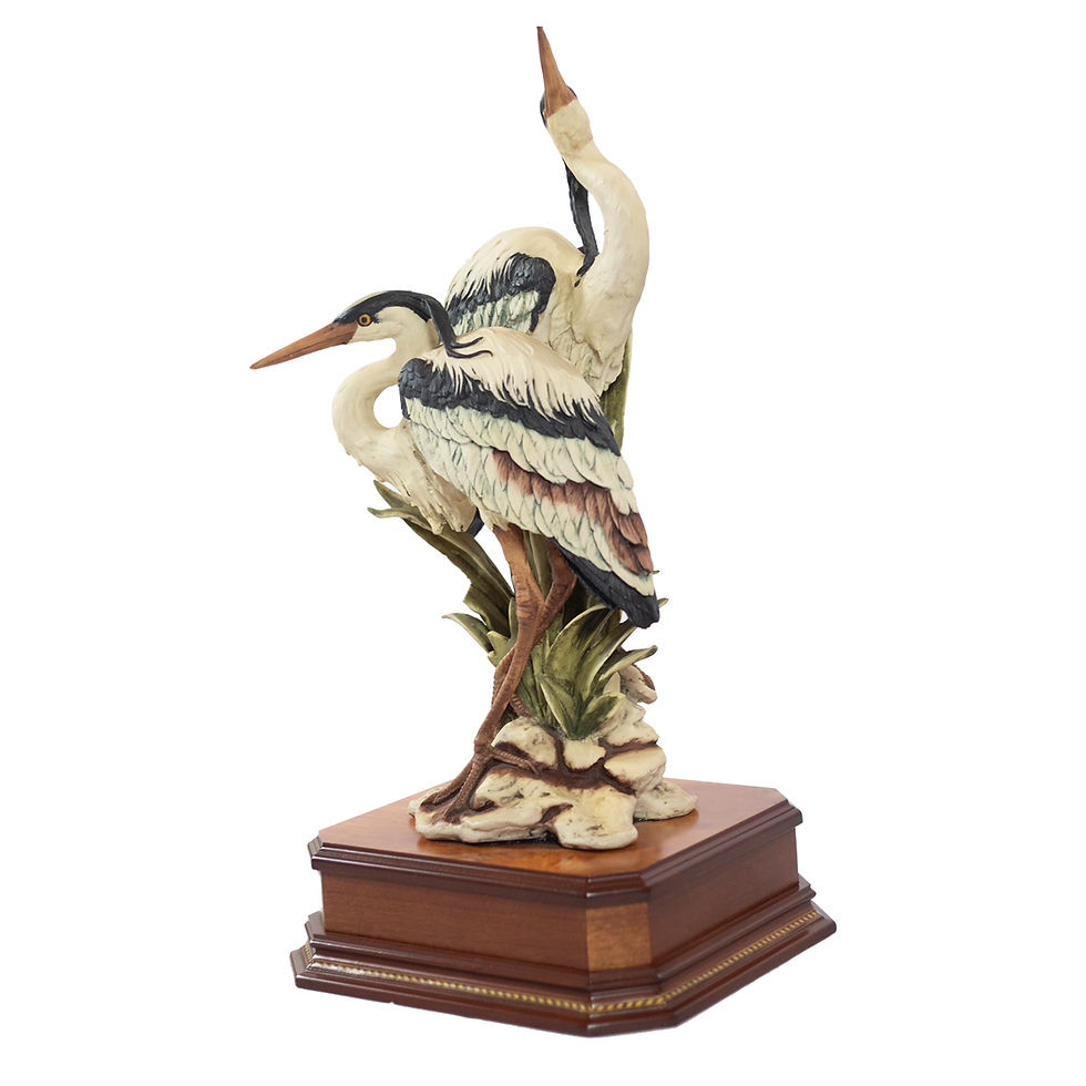 Miniatura: Juego de Garzas en base de madera