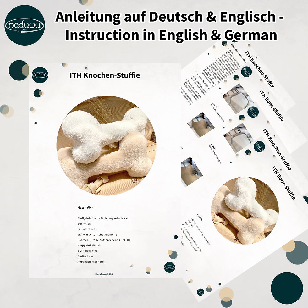Miniaturbild: ITH Stickdatei Jumbo Knochen Stuffie 20x36