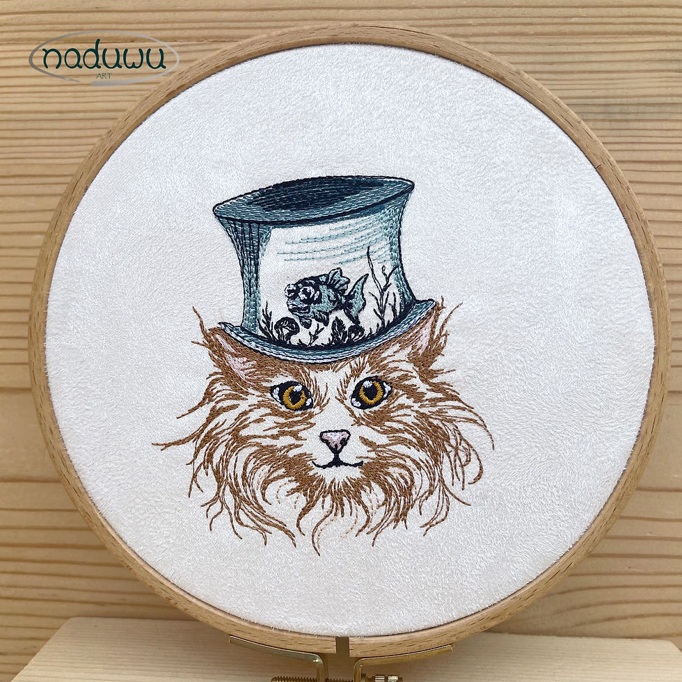 Miniaturbild: Stickdatei Steampunk Katze Set mit 7 Größen ab 9x10