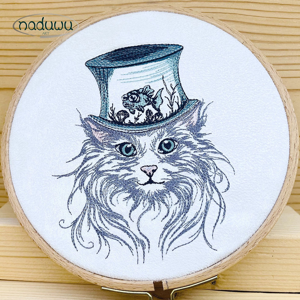 Miniaturbild: Stickdatei Steampunk Katze Set mit 7 Größen ab 9x10