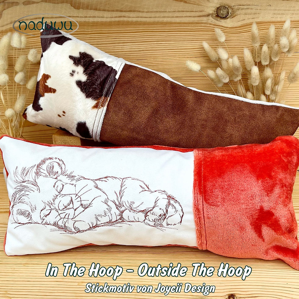 Miniaturbild: ITH Stickdatei Sleepy Pillow 15x21, In The Hoop-Outside The Hoop