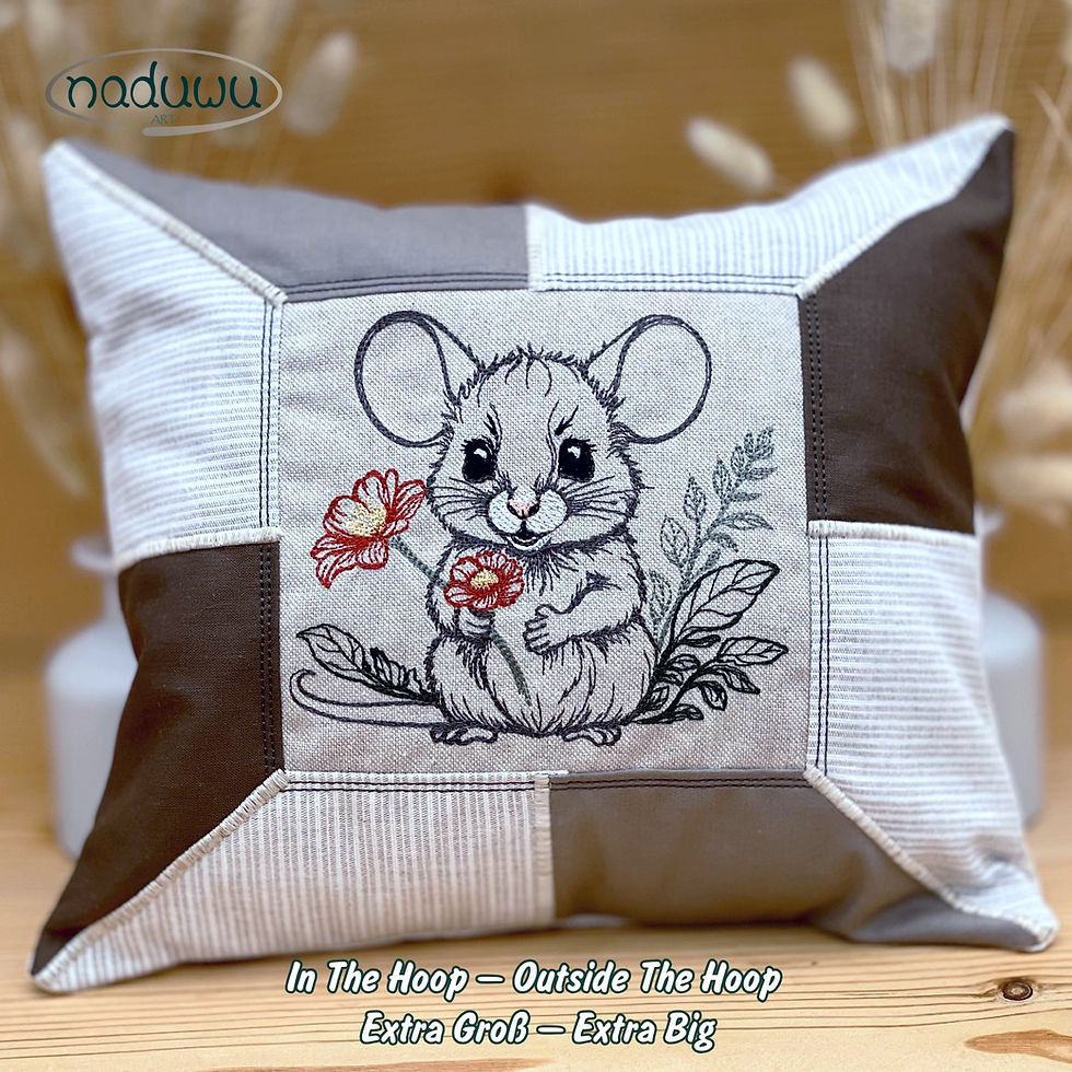 Miniaturbild: ITH Stickdatei Gartenmaus-Kissen Set mit 6 Größen ab 12x18, Outside The Hoop