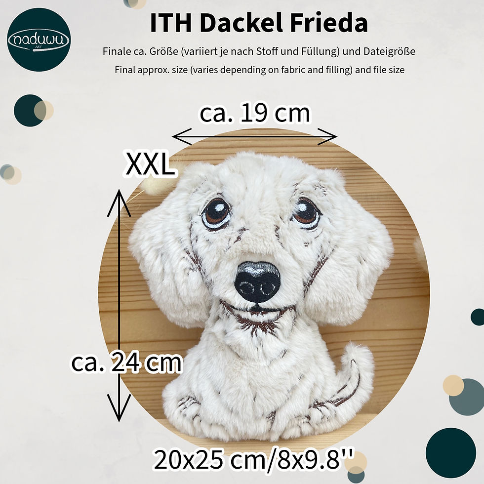 Miniaturbild: ITH Stickdatei Dackel Frieda 20x25