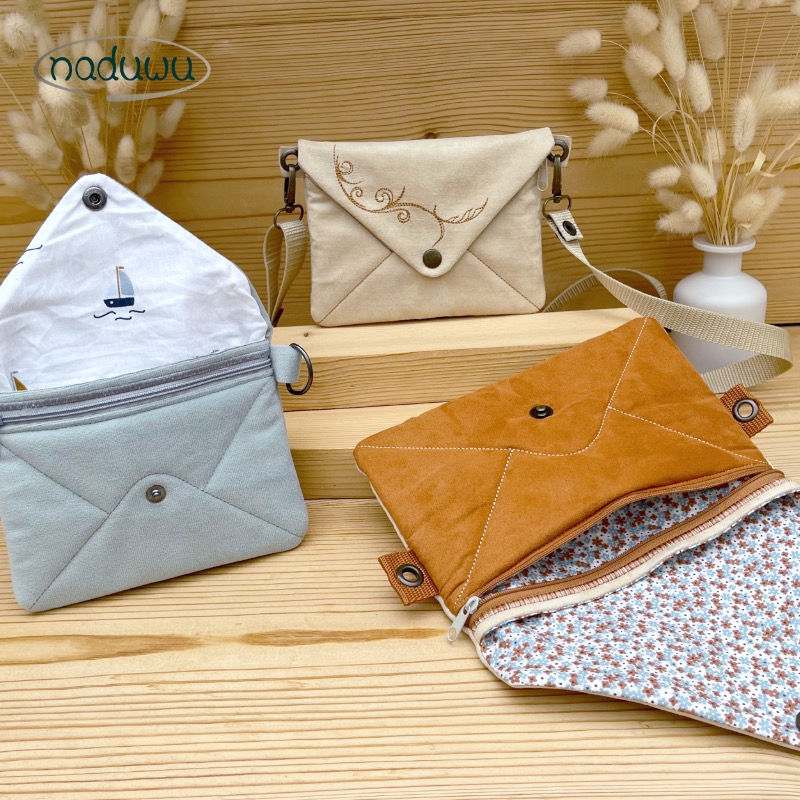 OTH Stickdatei Letterbag tragbar als Umhängetasche, Clutch, Crossbodybag oder Bauchtasche