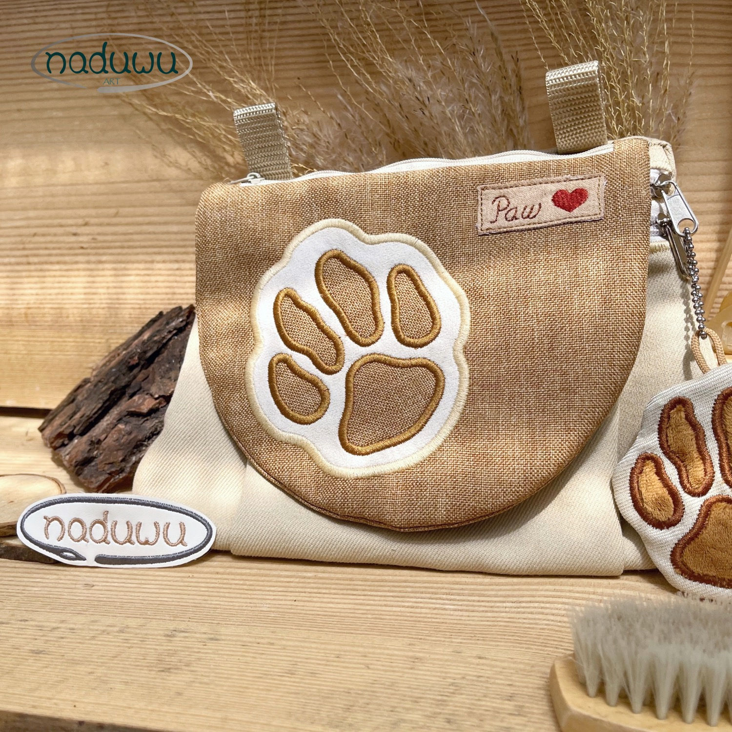 ITH Stickdatei Big Paw Zip Bag 20x28