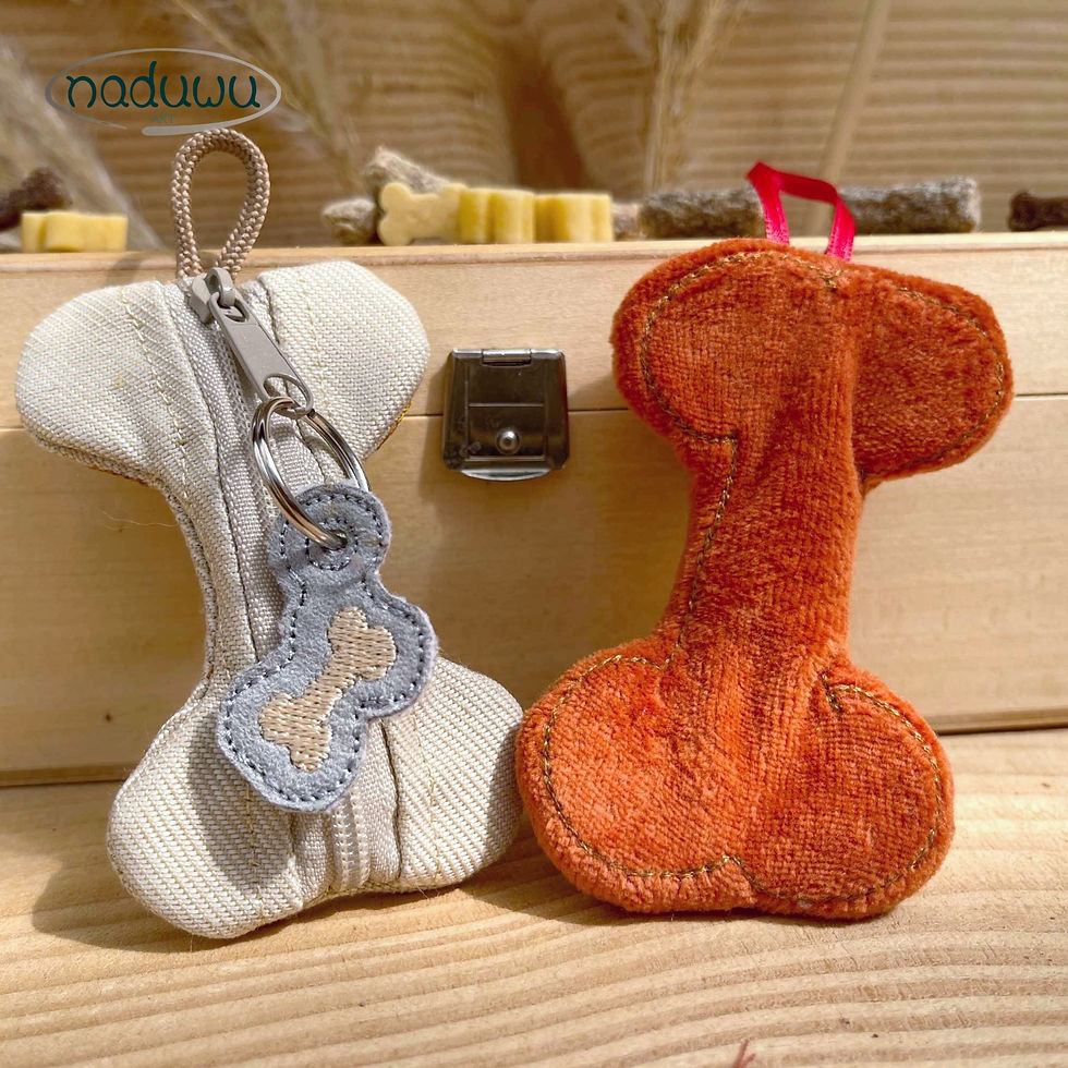 Miniaturbild: ITH Stickdatei Mini Tasche Junior Bone Zip Bag 10x10