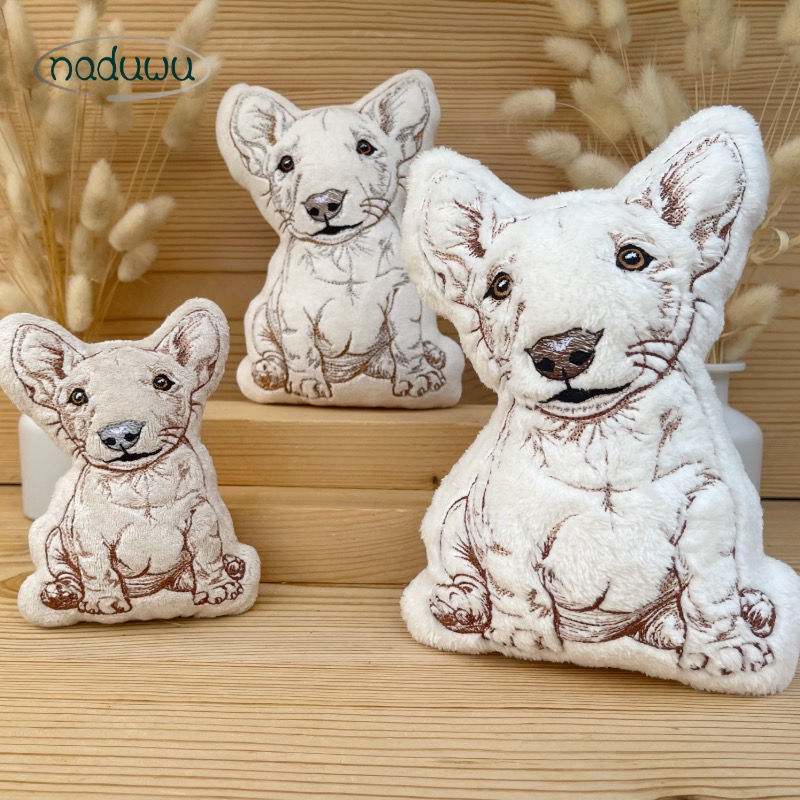 ITH Stickdatei Bully Schnucki, Bullterrier Kuscheltier