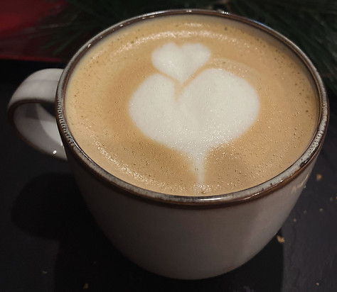 Fresh cup of oasis coffee