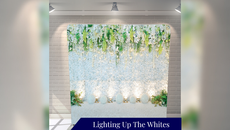 Lighting Up The Whites Photo Booth Backdrop