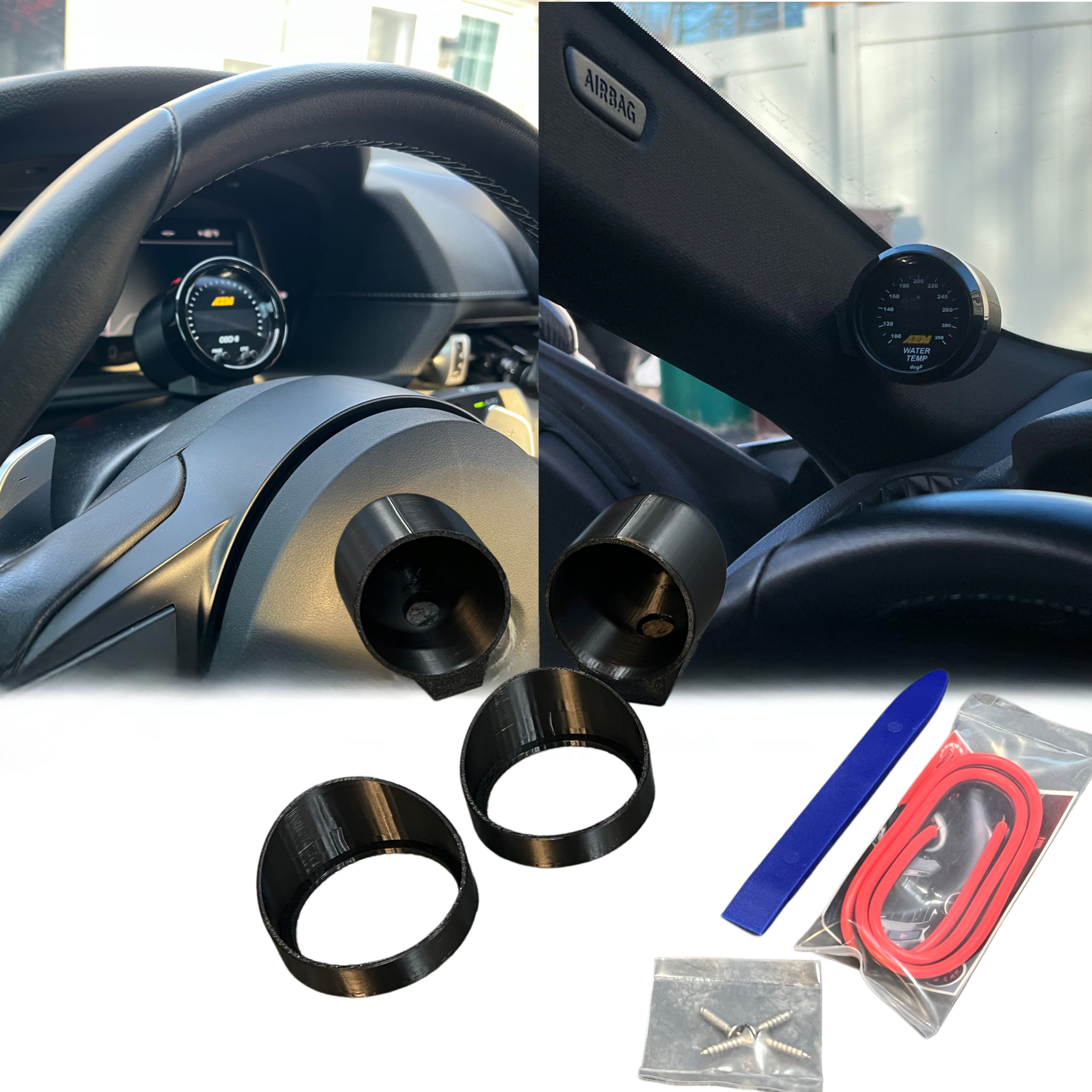 Universal Single Gauge Pod 52mm Mount Column & Pillar Combo Package