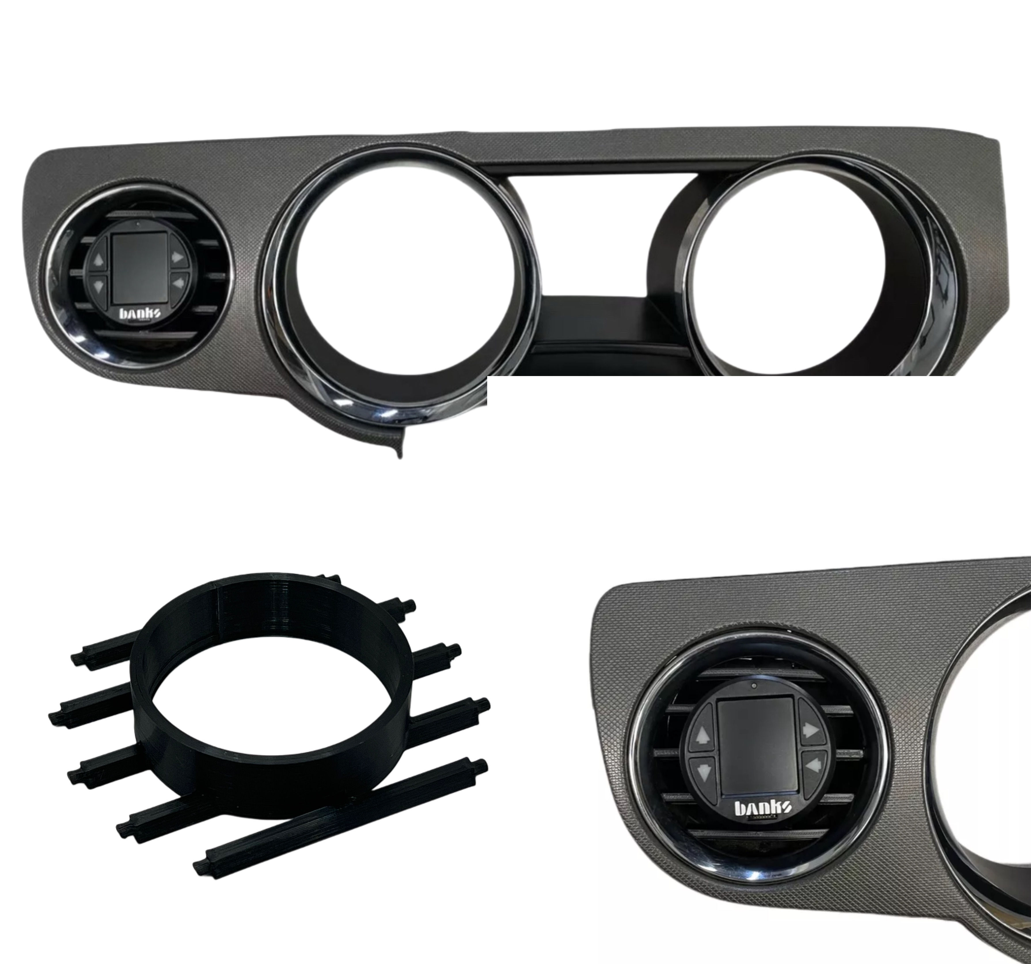 10 14 Ford Mustang Cluster Dash Left Air Vent Single Gauge Pod 52mm Mount