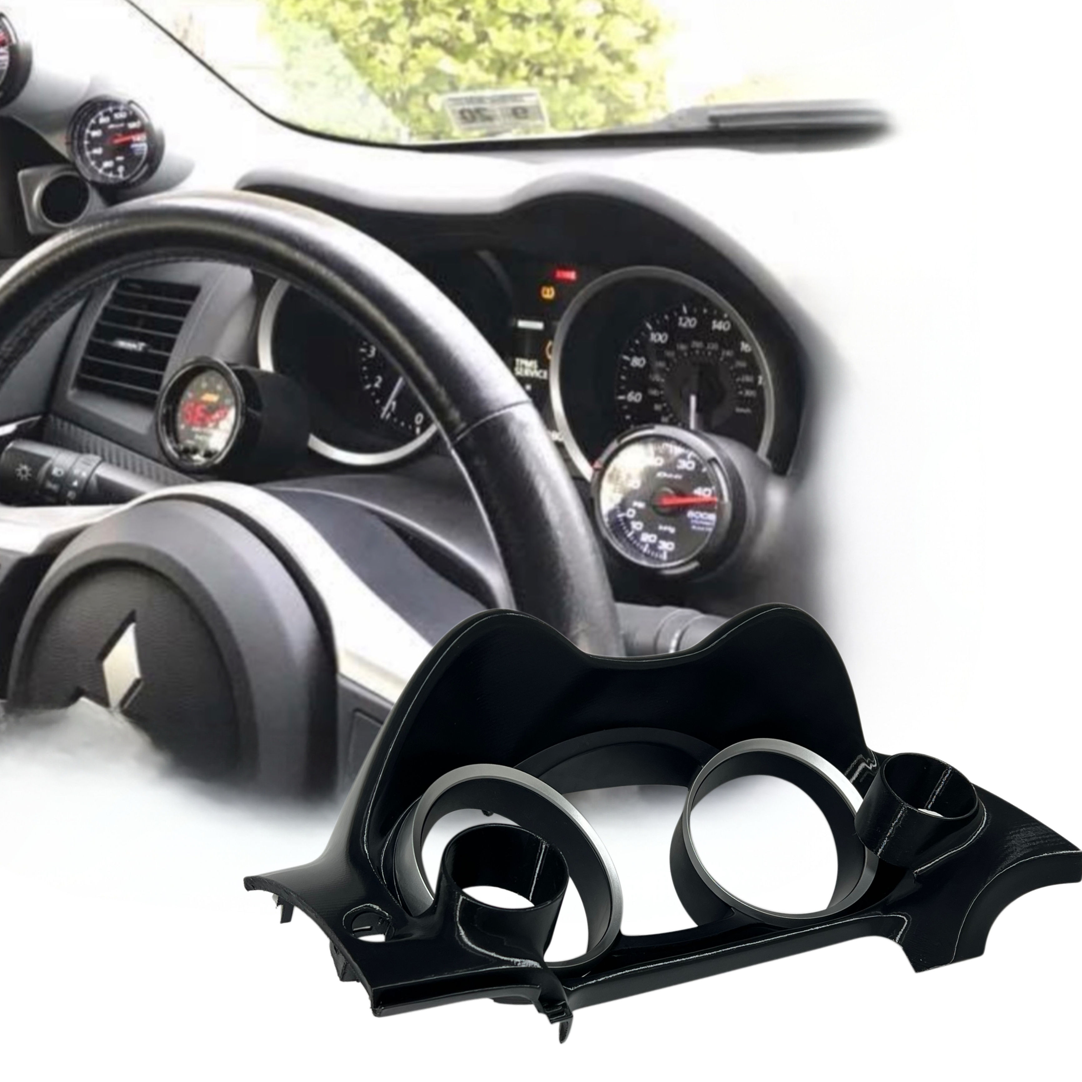 2008-15 Mitsubishi Evo/Lancer Cluster Dual Gauge Pod Mount