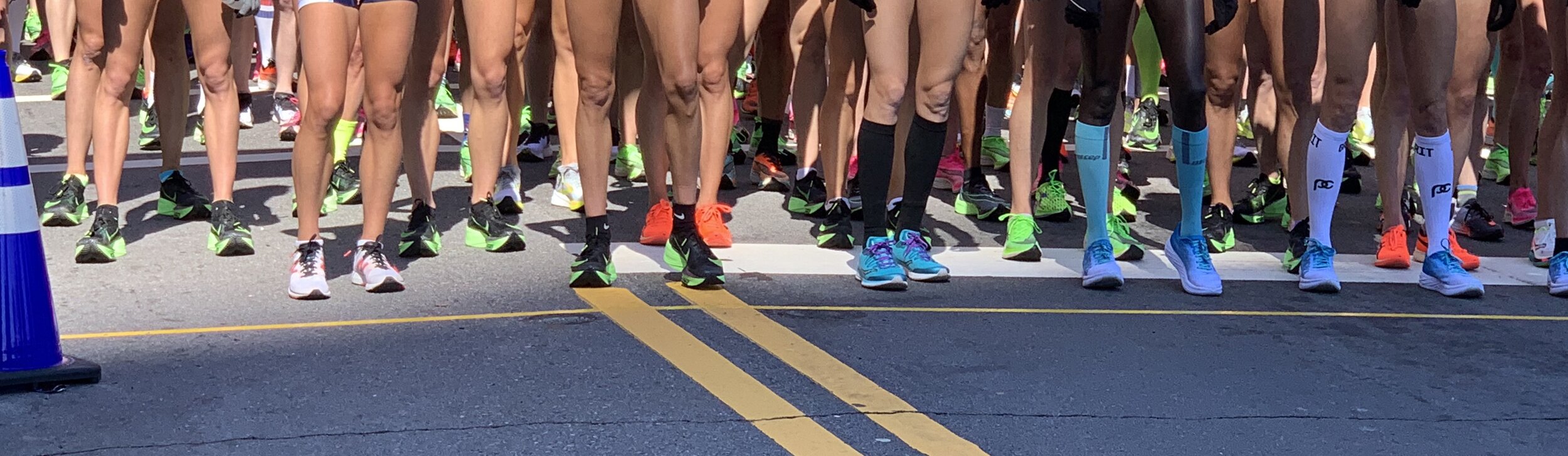 Women’s starting line at the 2020 Olympic Team Trials Marathon in Atlanta, Georgia.