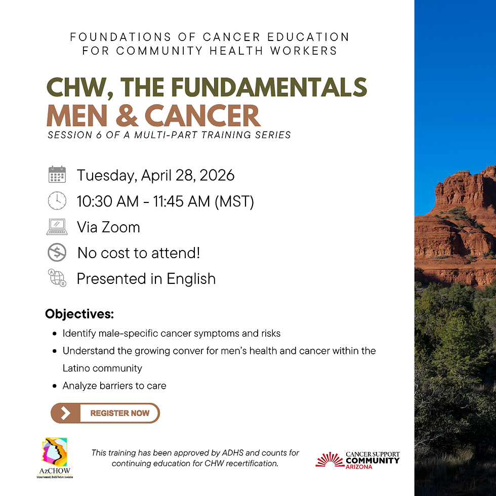 CHW, The Fundamentals Series: Men & Cancer