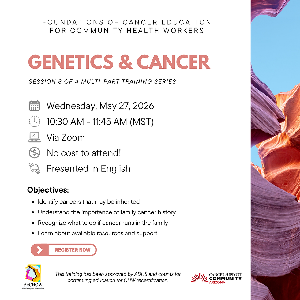 CHW, The Fundamentals Series: Genetics & Cancer