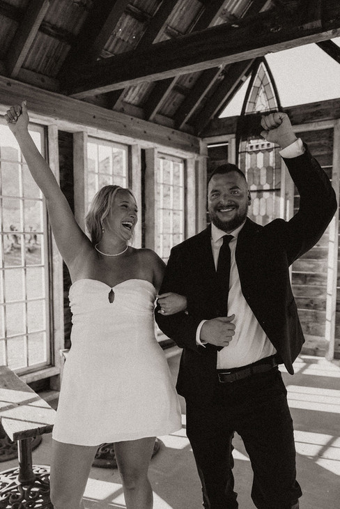 cute picture of the newly married couple