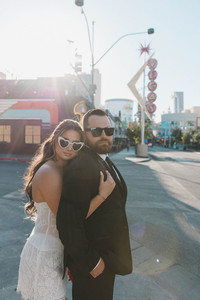couple hugging during their golden hour portraits