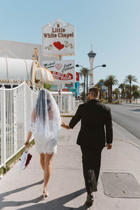 cute picture of the bride and groom before the ceremony
