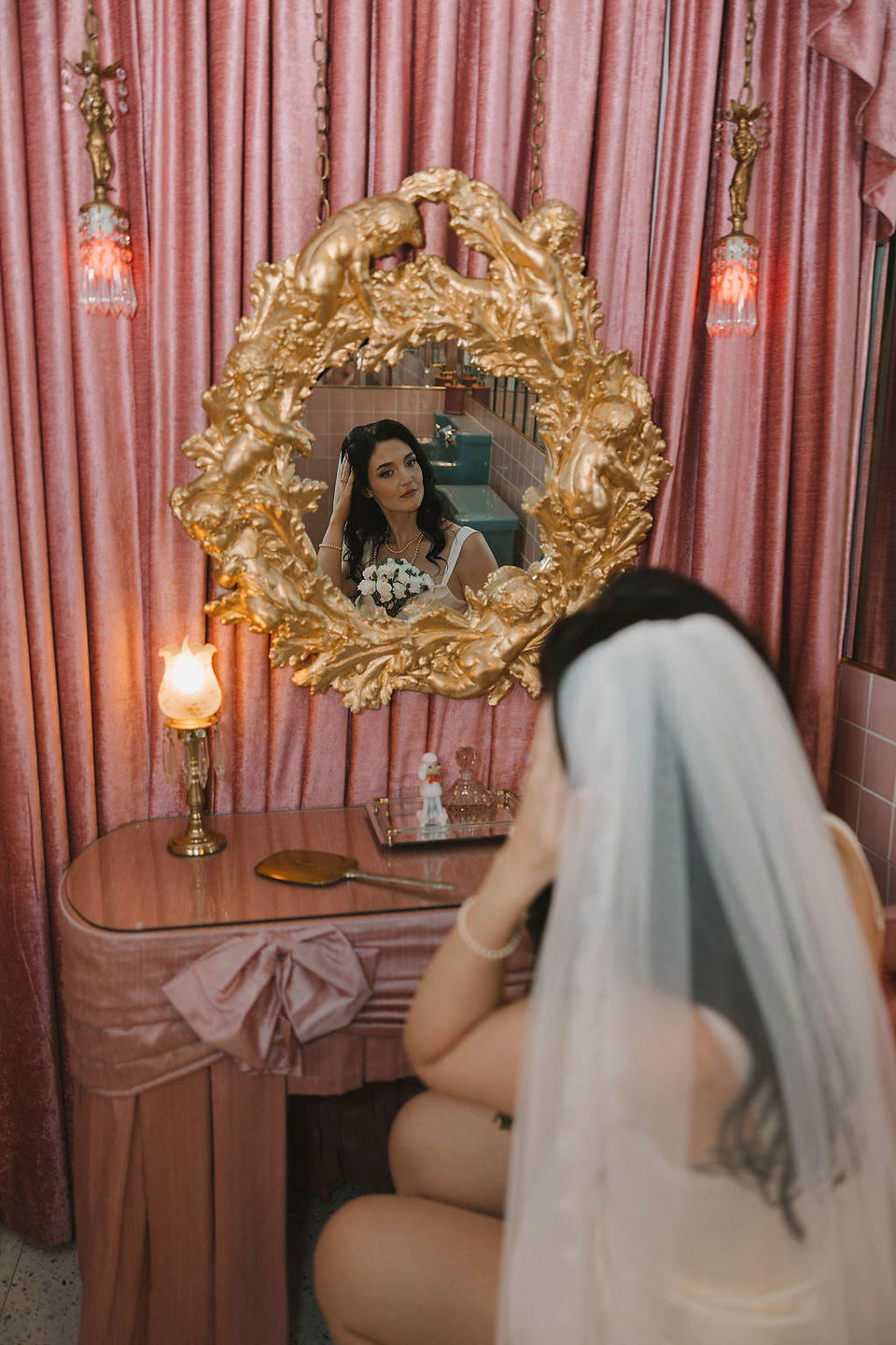 stunning picture of the bride during her bridal portraits