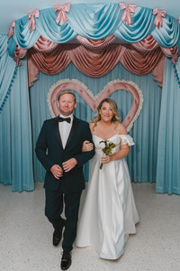 cute picture of the newlyweds after their ceremony
