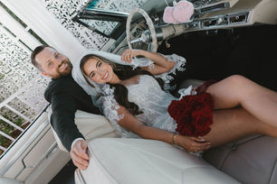bride and groom at their intimate las vegas elopement