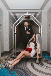 cute picture of the bride and groom before their ceremony
