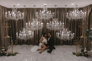 cute picture of the bride and groom smiling at each other
