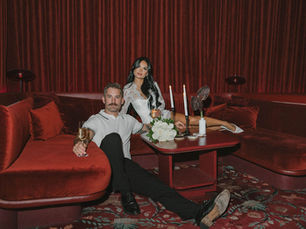 newlyweds at their dream wedding reception party